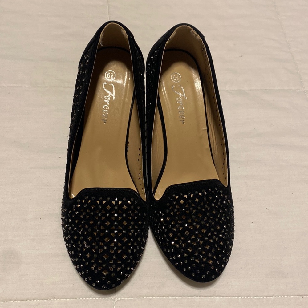 Black heels 😁Tacones 👠 color negro con brillos